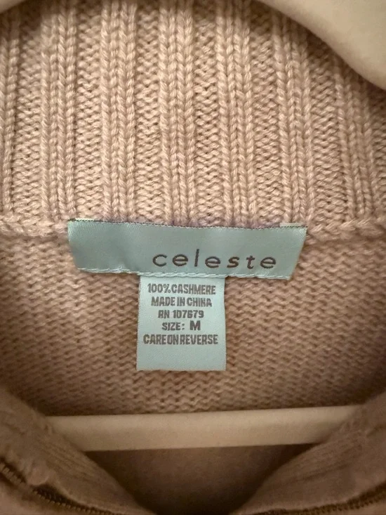 Celeste Cashmere Women’s Size Medium zip up sweater - brand new & super soft! - Picture 3 of 10